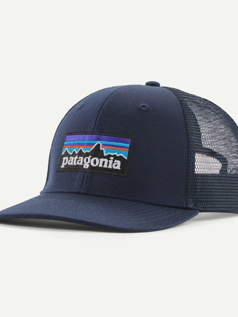 Patagonia P-6 logo Trucker cap hat, NEW Navy Blue (38289) NWT